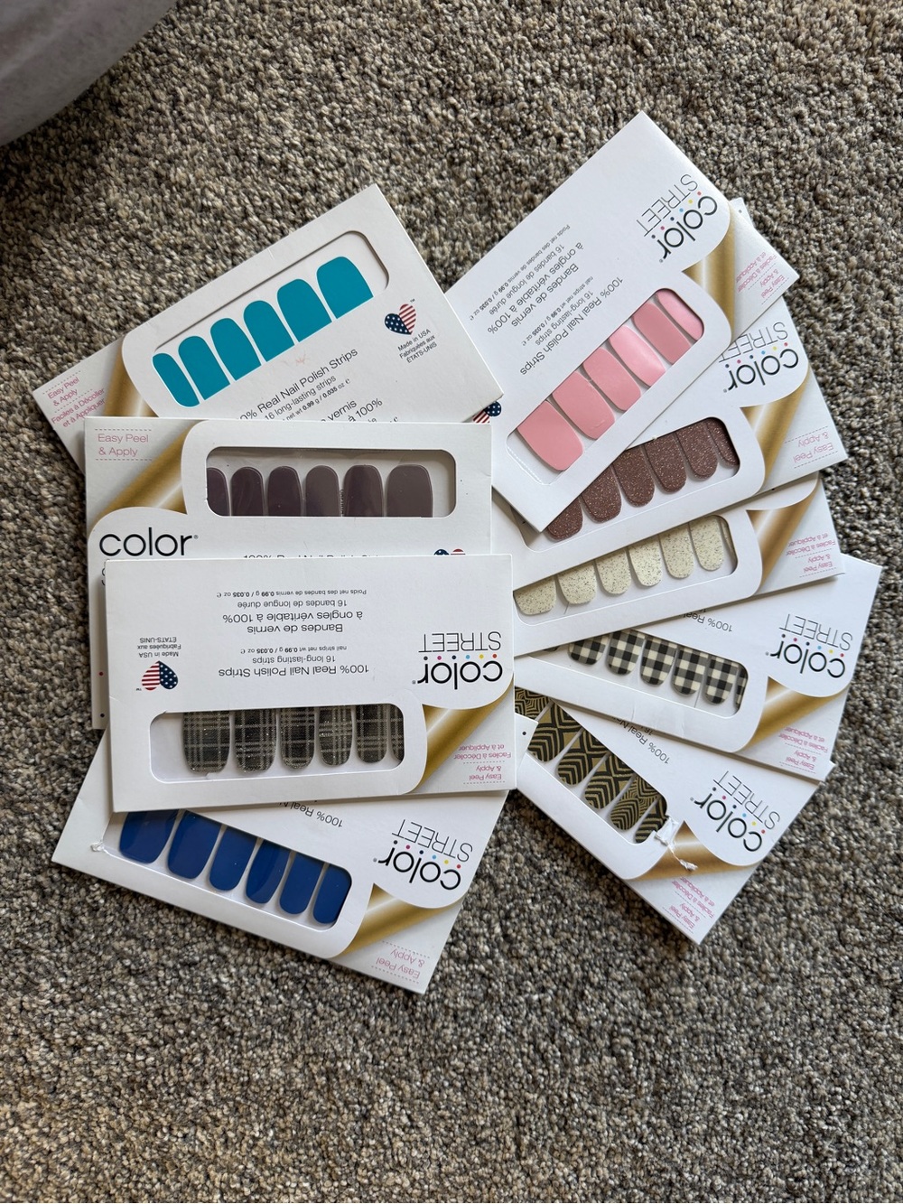 **Set of 9**Color Street Nail Polish Strips